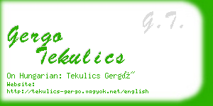 gergo tekulics business card